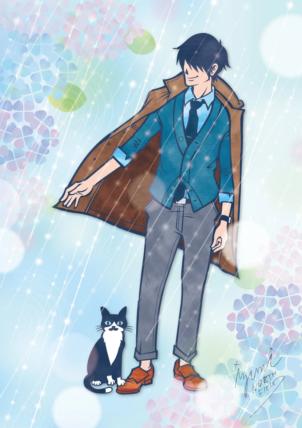 イラスト作品「猫が好き」