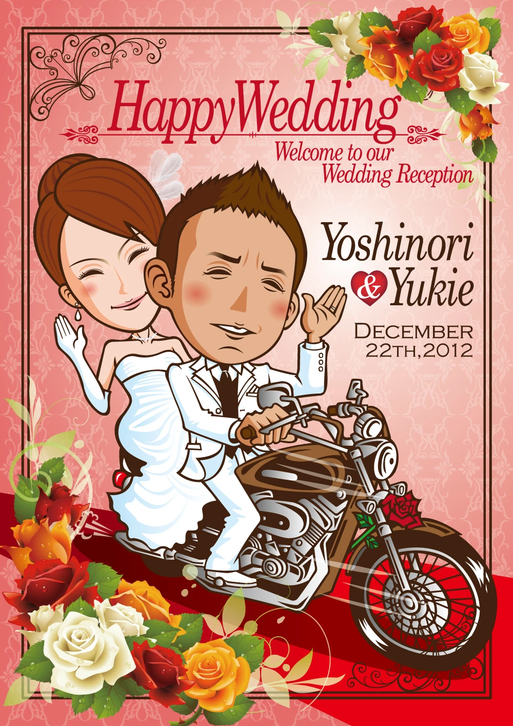 新郎新婦様の似顔絵